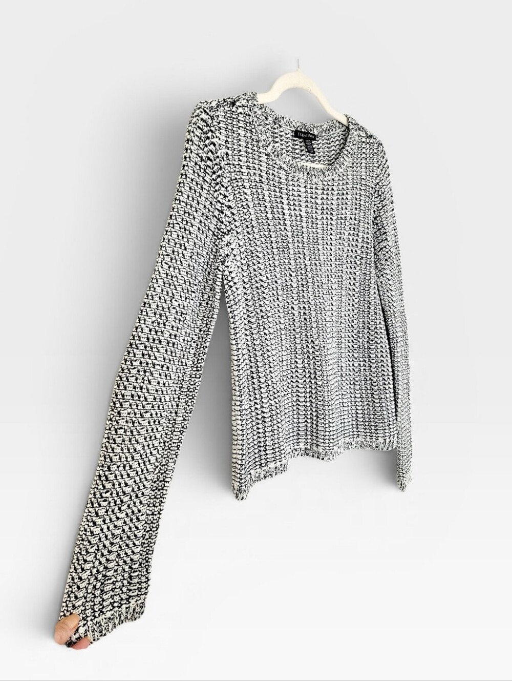 Eileen Fisher Organic Cotton Linen Open Weave Pullover Sweater Small - Picture 3 of 9